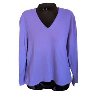 Terrl 100% Cashmere Women Sweater Size S Purple Quiet Luxury Timeless Minimalist